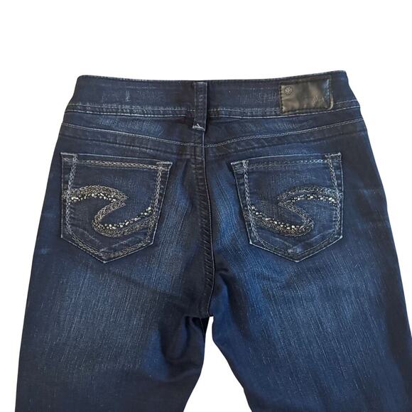 Silver Jeans Women's Sz 28 28x33 Blue Suki Mid Rise Slim Boot Cut 1147 - Picture 14 of 16
